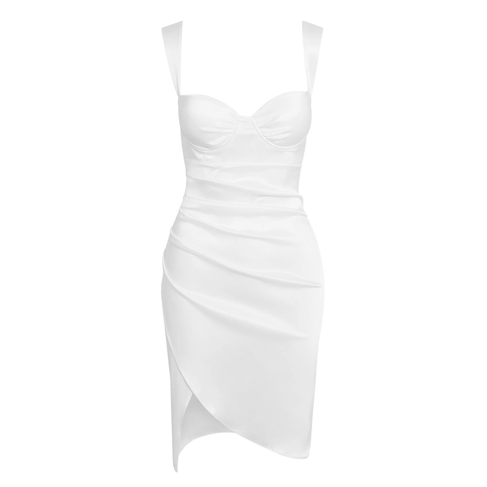 LEAU Halo Satin Bustier Dress